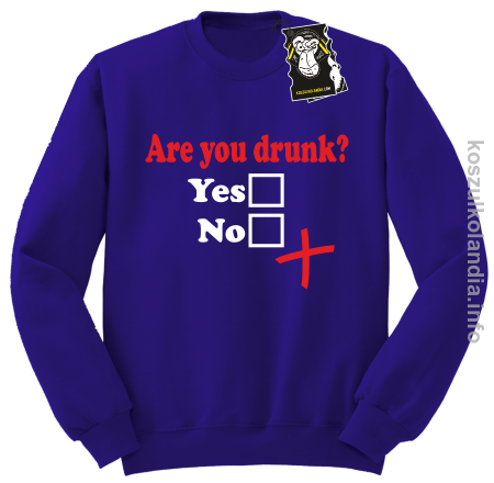 Are you drunk - bluza na imprezę bez kaptura  